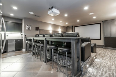 Trendy home theater photo in Other