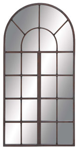Traditional Brown Metal Wall Mirror 53224