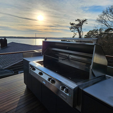 Perched high in the sky in Southampton over looking Shinnecock Bay and Atlantic