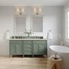 72" Farmhouse Smokey Celadon Double Sink Bathroom Vanity, James Martin