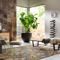 Farrah FH-02 CHARCOAL / KHAKI - Area Rugs