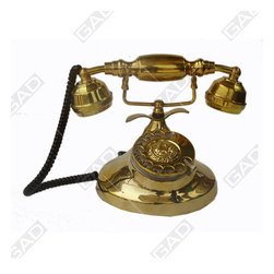 BRASS EMBOSSED GOLDEN TELEPHONE - Home Electronics