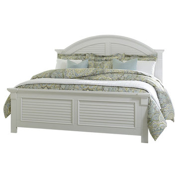 Liberty Furniture Summer House King Panel Bed, Oyster White