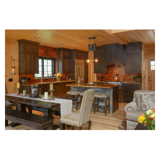 Timberframe Lake Escape - Rustic - Kitchen - Boston - by Old Hampshire ...