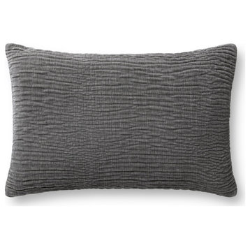 Loloi Pillow, Gray, 16''x26'', Cover With Poly