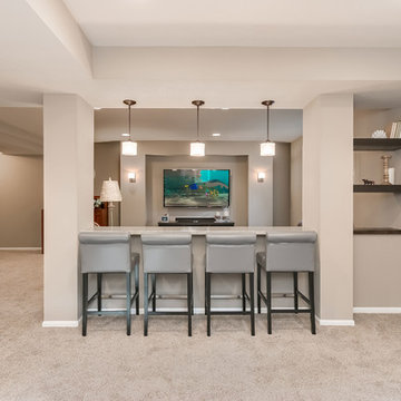 Basement Home Theater Knee Wall