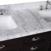 Savannah 60" Bathroom Vanity, Base: Chocolate, 60", Top: Carrara Marble