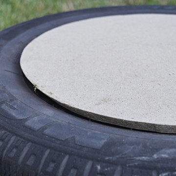 Upcycling Autoreifen: ein Ottomane für den Garten