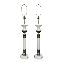 Hollywood Regency Stiffel Table Lamps, Pair - Table Lamps