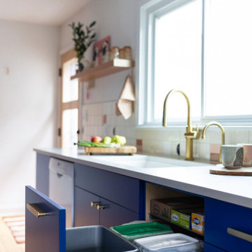 Retro Cobalt Kitchen