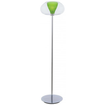 Minka George Kovacs Soft One Light Chrome Clear w/ Apple Green Glass Floor Lamp