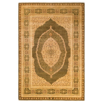 Piper, One-of-a-Kind Hand-Knotted Area Rug, Green, 6'1"x8'10"