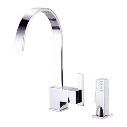 Danze Sirius&trade; Single Handle Kitchen Faucet with Spray - Kitchen Faucets