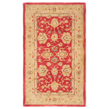 Safavieh Anatolia Collection AN522 Rug, Red/Ivory, 3'x5'