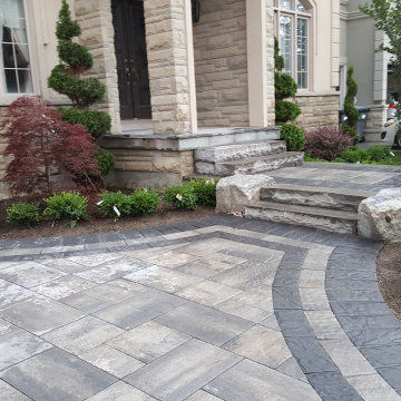 Front Porch and Steps Featuring STONEarch Dove Sandstone