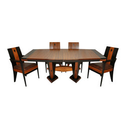 Sapele Ebony Dining Set - Dining Sets