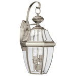 Generation Lighting Collection - Sea Gull Lighting 2-Light Outdoor Lantern, Brushed Nickel - Bulbs Included