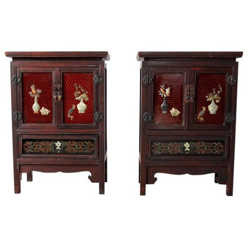 Consigned, Vintage Chinese Side Cabinets, Set of 2