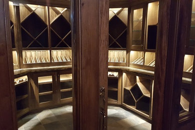 Example of a classic wine cellar design in Cleveland