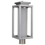 Craftmade - Craftmade Vailridge 20" Outdoor Post Light in Stainless Steel - This outdoor post light from Craftmade is a part of the Vailridge collection and comes in a stainless steel finish. It measures 9" wide x 20" high.  Wet rated. Can be exposed to rain, snow and the elements.  This light requires 1 , . Watt Bulbs (Not Included) UL Certified.