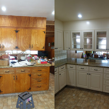Daly City reface with painted raised-panel doors