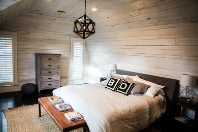 Example of a country bedroom design in Other