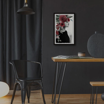 "Red Blooms II" Framed Painting Print
