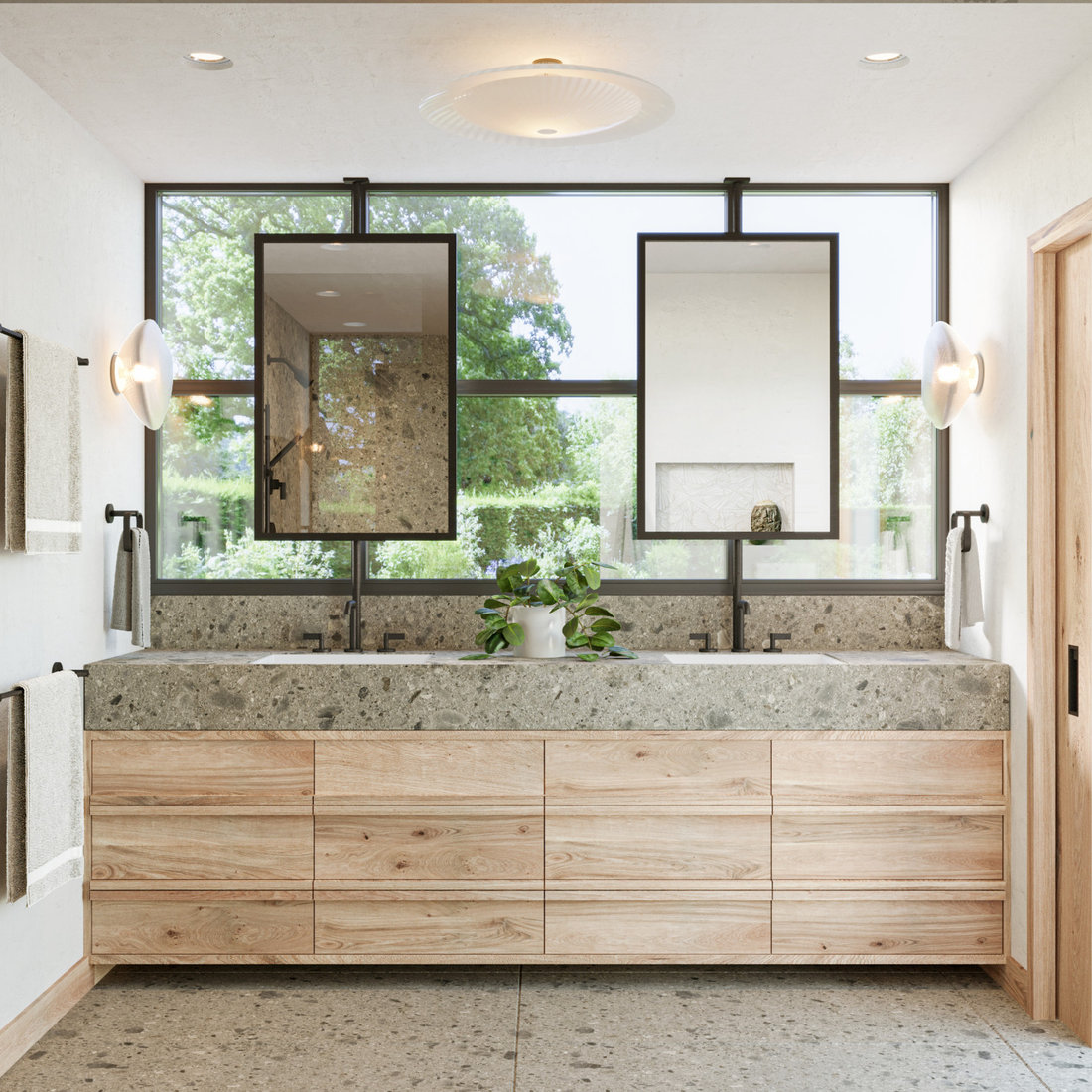 Hillside Hideaway : Grey Bathroom
