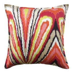 Peacock Print Punch Poolside Pillow - Decorative Pillows
