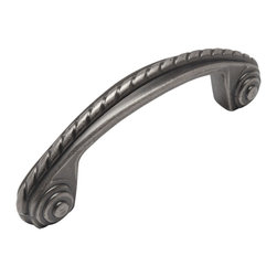 Cosmas - Cosmas 4114WN Weathered Nickel Cabinet Pull, 3" Hole Centers, Set of 5 - Cabinet And Drawer Handle Pulls