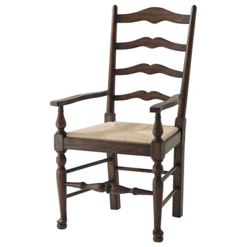 Theodore Alexander Althorp Victory Oak Ladderback Arm Chair - Set of 2