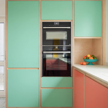 Bright Plywood Kitchen