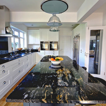 Georgia Brilliant White/ Railings Kitchen Design and Installed In Sale, Manchest