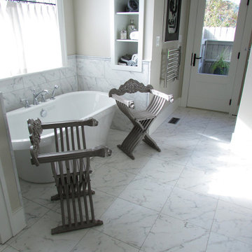 Marble Bathroom Floor and Walls