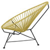 Junior Indoor/Outdoor Handmade Acapulco Chair, Gold Weave, Black Frame