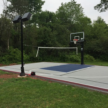Backyard Basketball & Volleyball Court