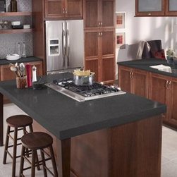 Deep Anthracite by Corian&reg; island and countertops. - Kitchen Countertops
