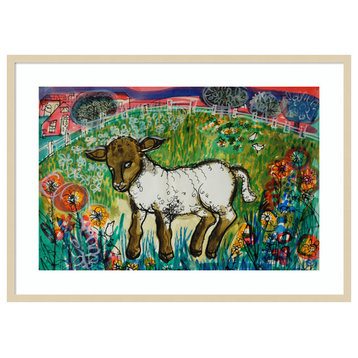 Lamb by Brenda Brin Booker Framed Wall Art 41 x 30