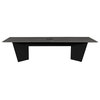 Array 120" Conference Table with Power Data Grommet- Ash Grey/ Black