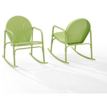 Griffith Outdoor Metal Rocking Chair, Set of 2