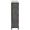Flash Furniture 4 Drawer Cast Iron Vertical Slim Storage Dresser in Black/Gray