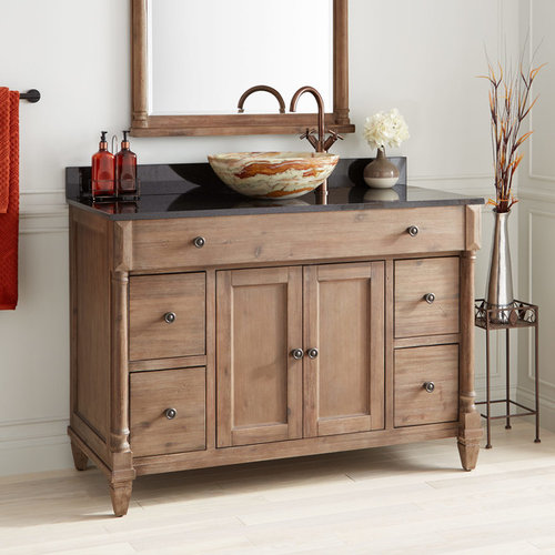 Vessel Sink Vanities 48 Neeson Vessel Sink Vanity Rustic Brown Bathroom Vanities And Consoles