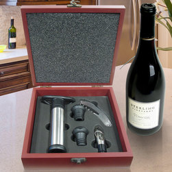 Epicureanist 4 Piece Wine Essentials Gift Set - Wine And Bar Tools