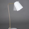 Seed Design Dobi Table Lamp Dobi 1 Light 18-11/16"H Arc Table, White/Brass
