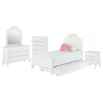 Jenna 5-Piece Bed Set With Trundle, Twin