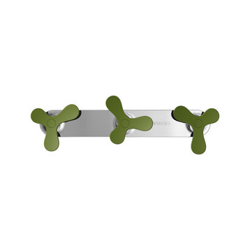 Cactus 3-Piece Hook Array, Green