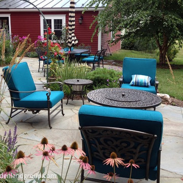 portable fire pit on patio