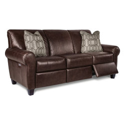 Bennett Duo Reclining Sofa by La-Z-Boy shown in Chocolate - Products