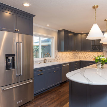 Almaden Valley Bold Blue Kitchen