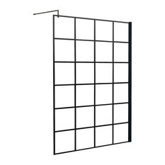 Crittall Inspired Square Shower Screen, 1000mm